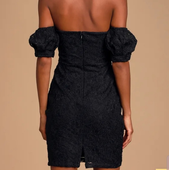 Lulus back dress  lace off the shoulder - Picture 2 of 6
